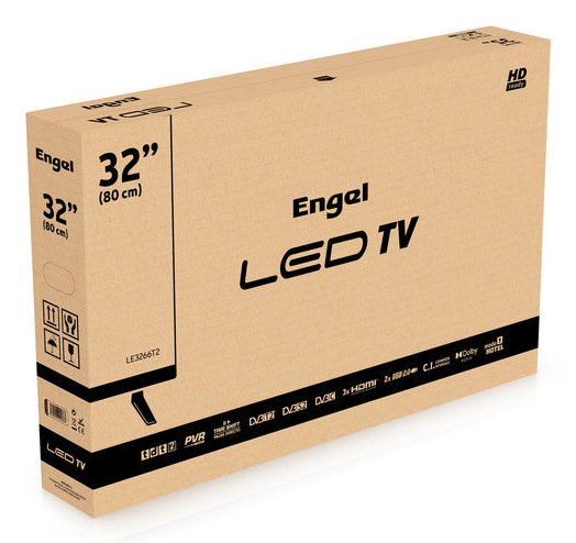 Televisor Engel Le3266t2 32" Hd Ready Negro