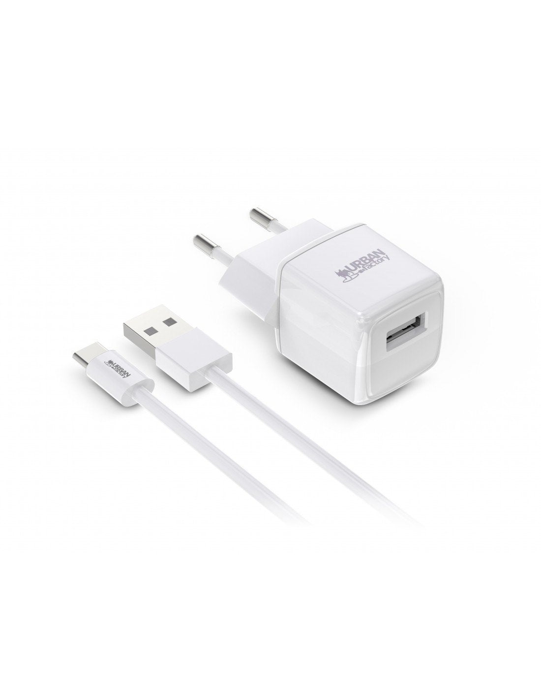 Cargador Usb-C 2.4a 12w Char Cable 1m Color Blanco