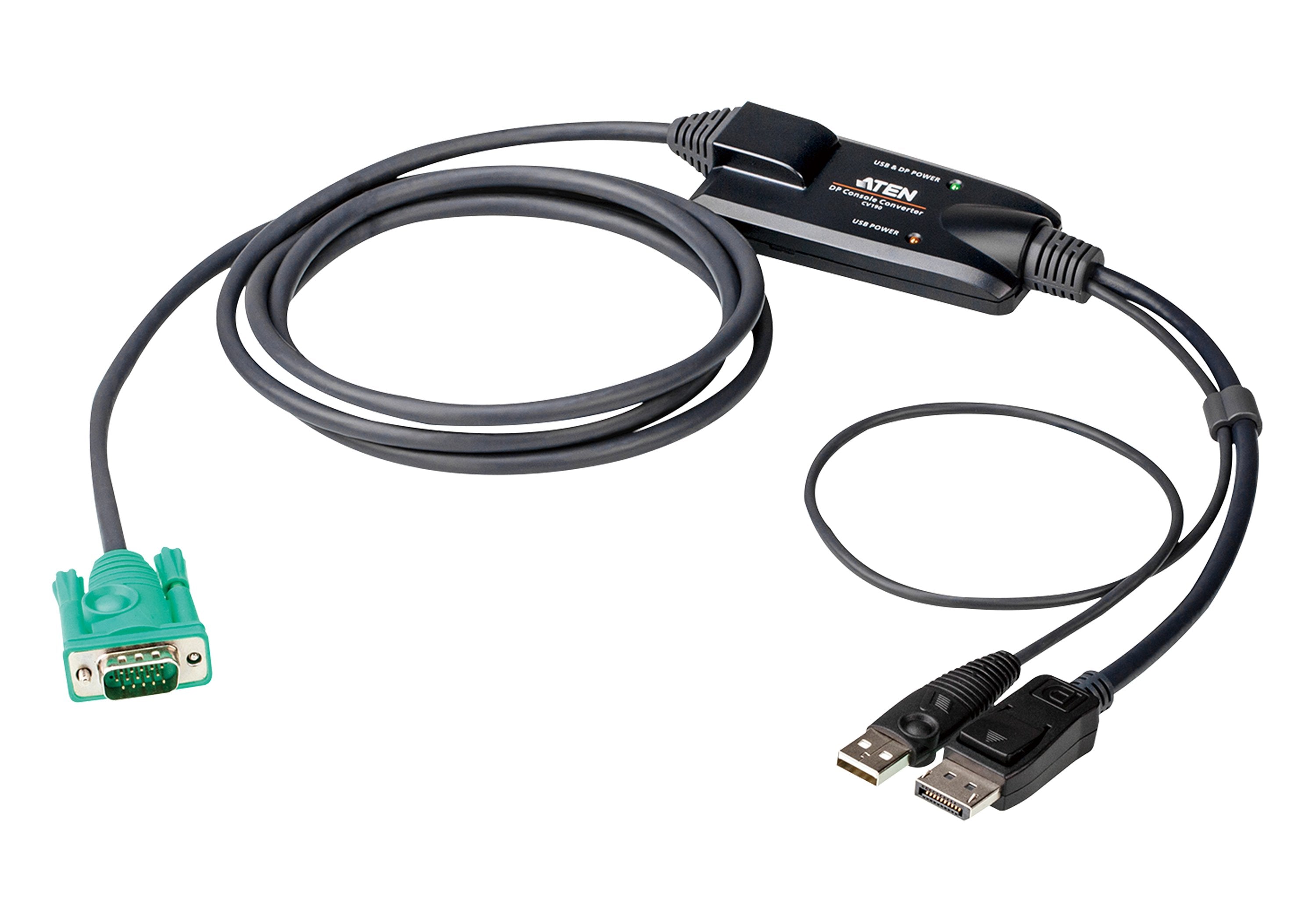 EAN 4719264649523 - ATEN CV190-AT cable para video, teclado y ratón (kvm) Negro 1,8 m imagen 1