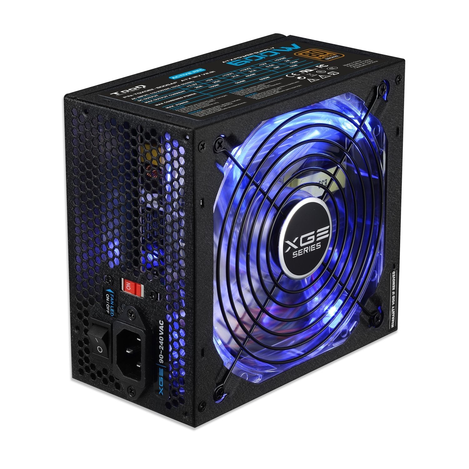 Tooq Xge Ii Fuente De Alimentacion Gaming 600w Atx 2.3 12v - Pfc Activo - Certificacion 80 Plus Bronze - Ventilador
