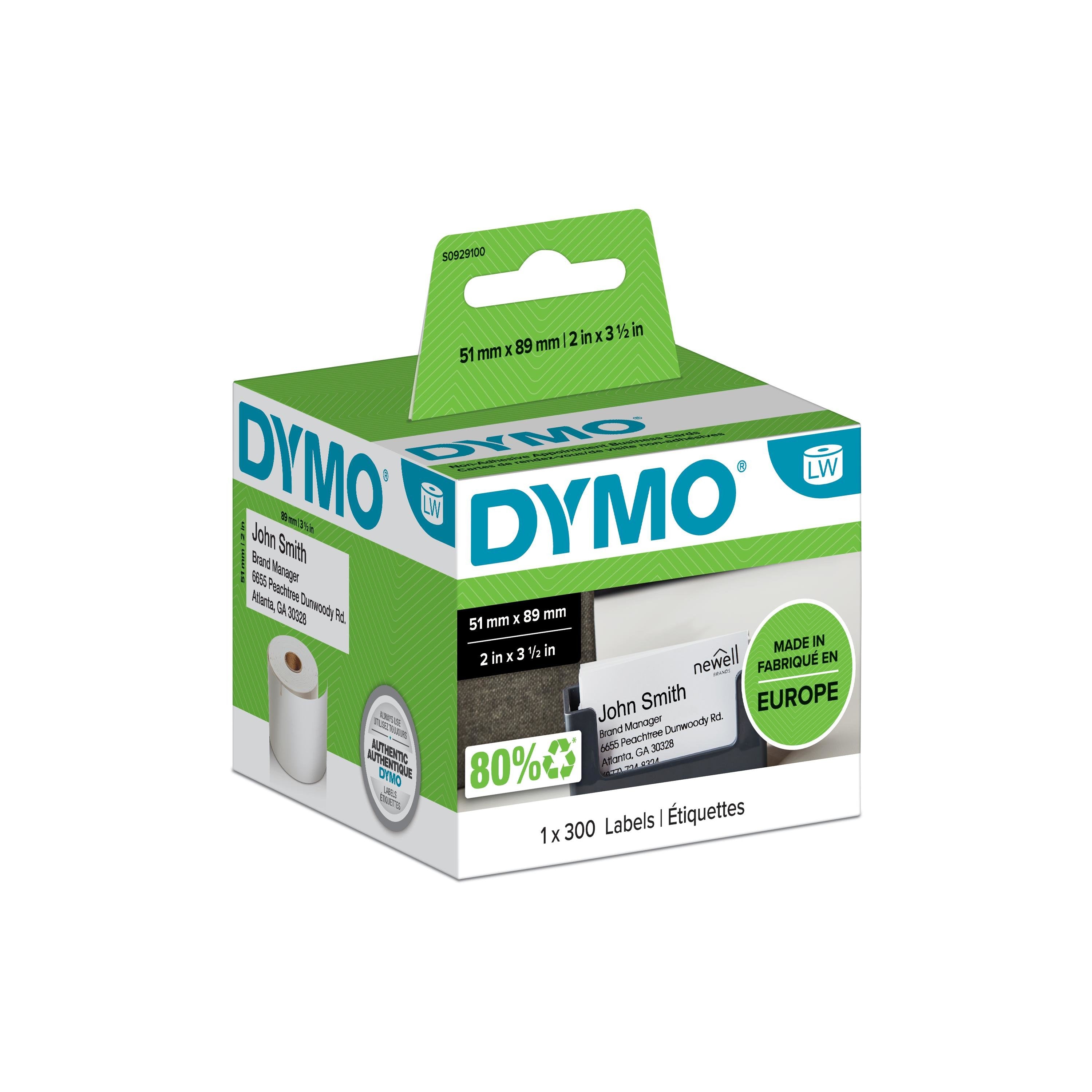 EAN 3501170929100 - DYMO LW - Appointment / Name Badge Cards - 51 x 89 mm - S0929100 Blanco Etiqueta para impresora no adhesi imagen 1