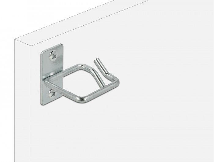 Delock 66516 Organizador De Cables Escritorio/Pared Estribo Guía De Cables Acero Inoxidable 1 Pieza(S)