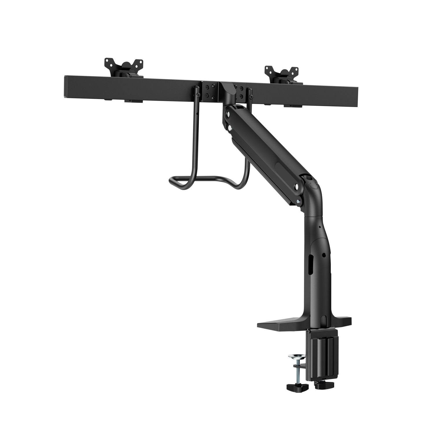 V7 Soporte Con Brazos Con Resorte De Gas De Alta Resistencia Para Dos Monitores