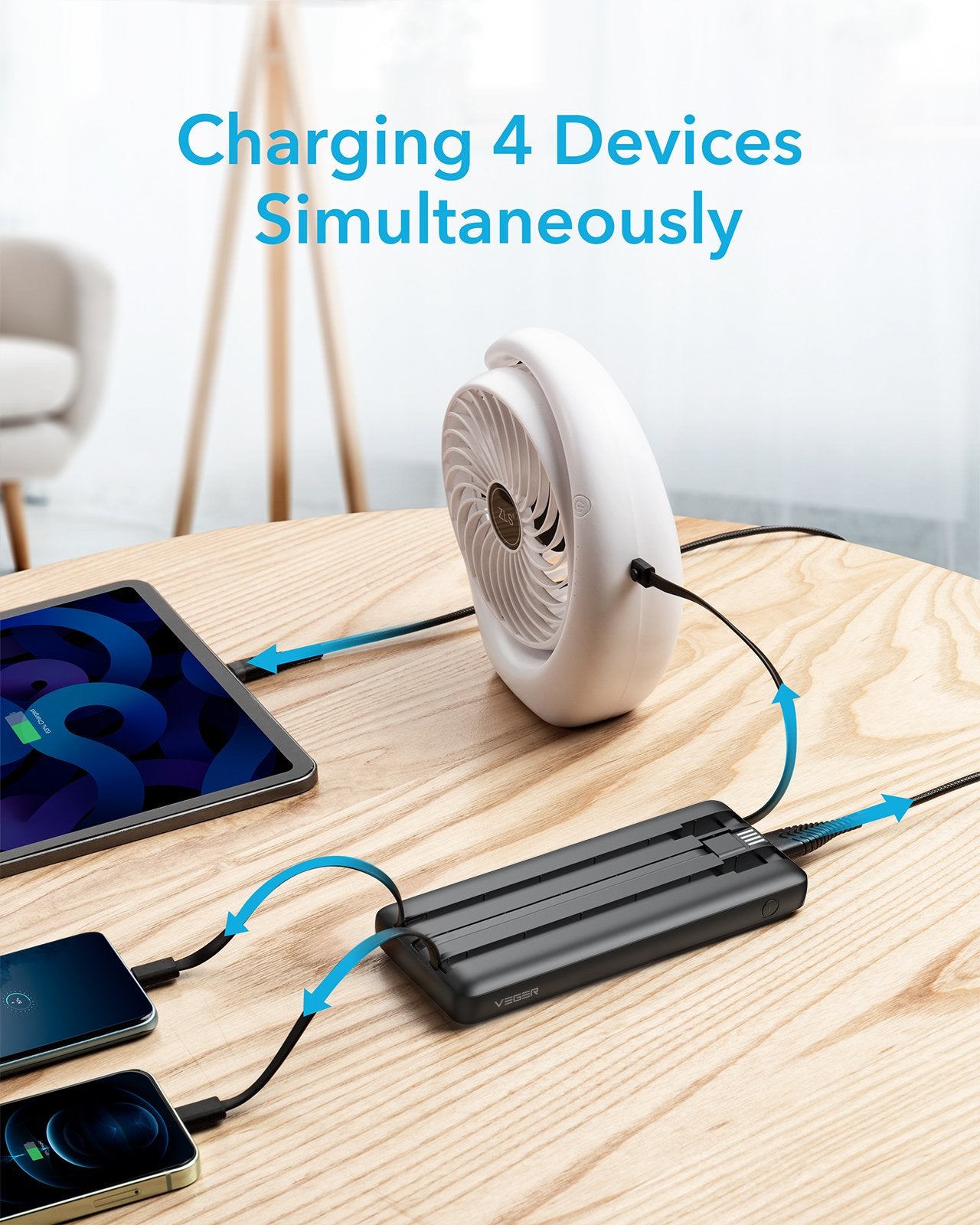 EAN 6970453554204 - VEGER C10 batería externa Polímero de litio Negro imagen 2