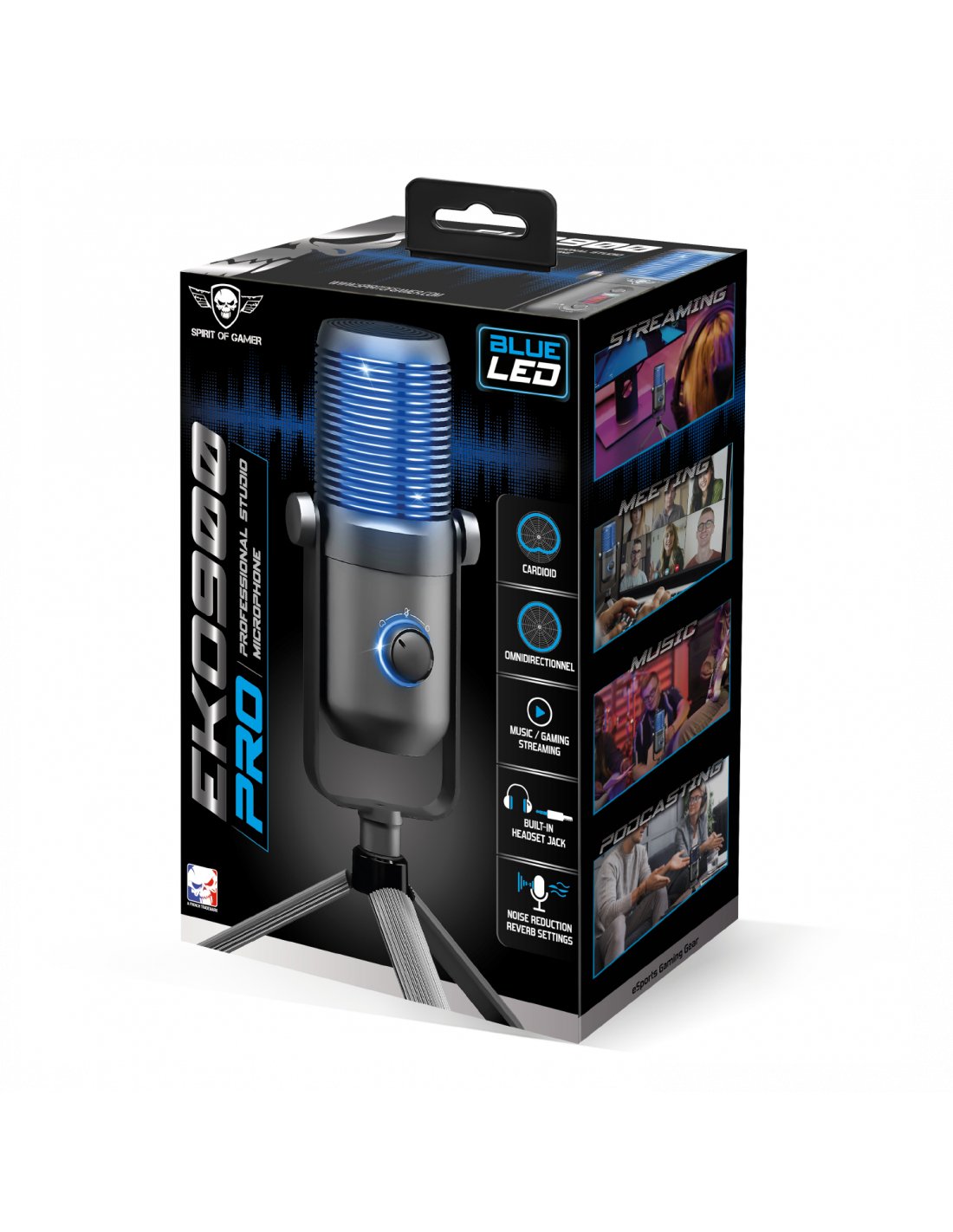Microphone Sur Pied Spirit Of Gamer Eko 900 (Negro)