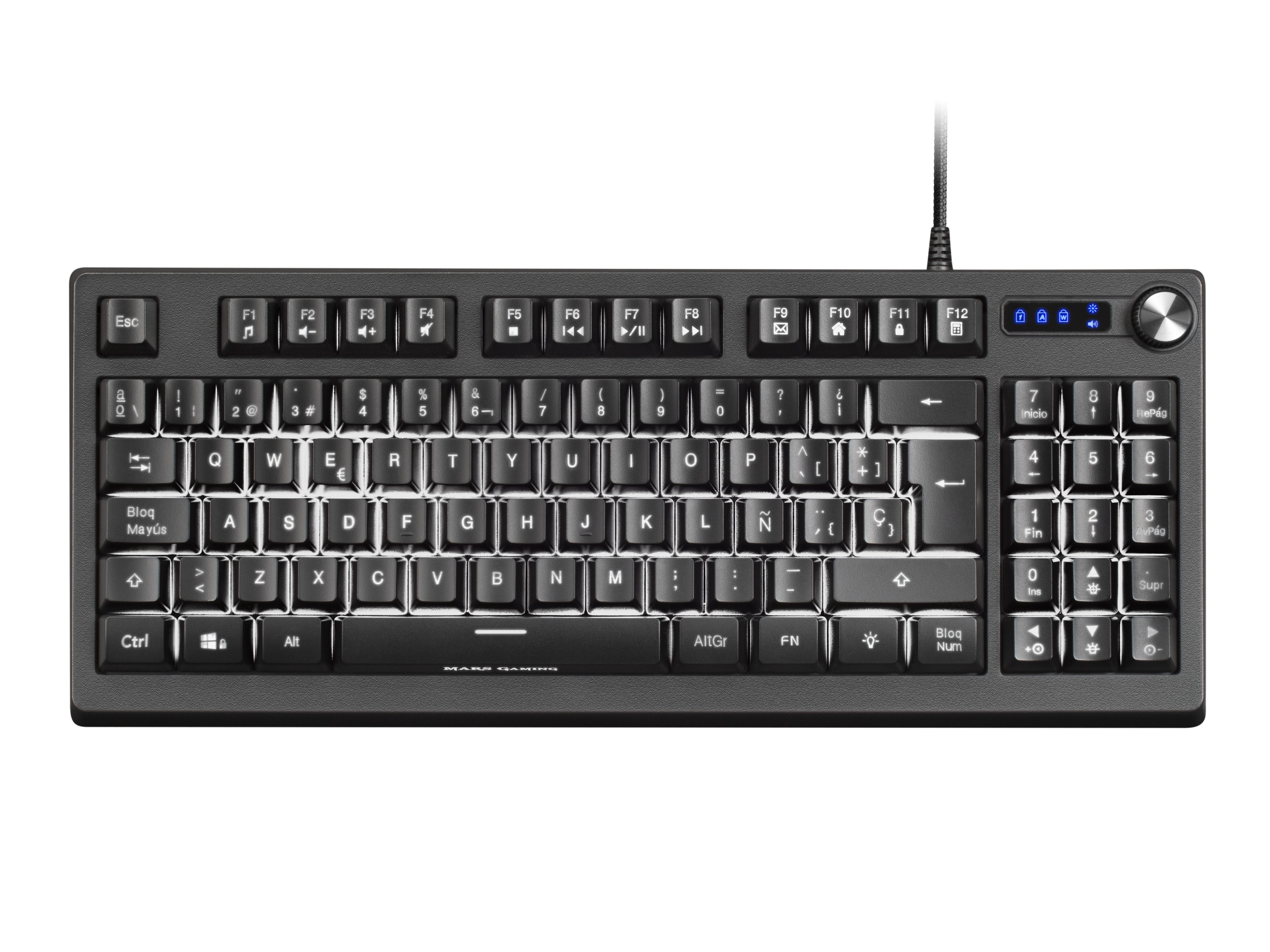 Teclado Gaming Semimecánico Mars Gaming Mkrevo