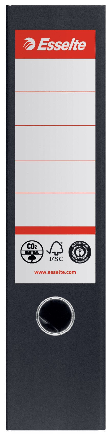 Esselte Archivador Palanca Nº1 Co2 Neutral A4 Cartón 100% Reciclado Lomo 75mm Negro