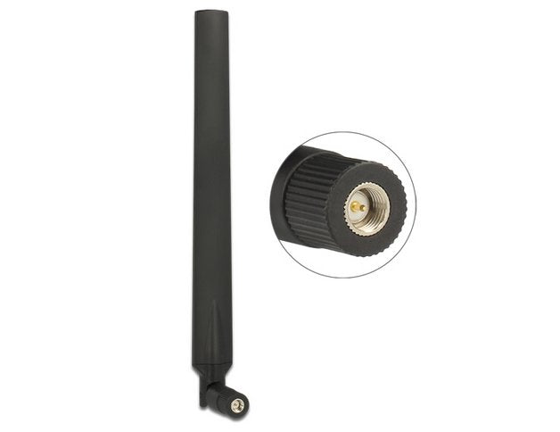 Delock 88976 Antena Lte Macho Sma 0 - 4 Dbi Omnidireccional Giratoria Con Unión De Inclinación Negro