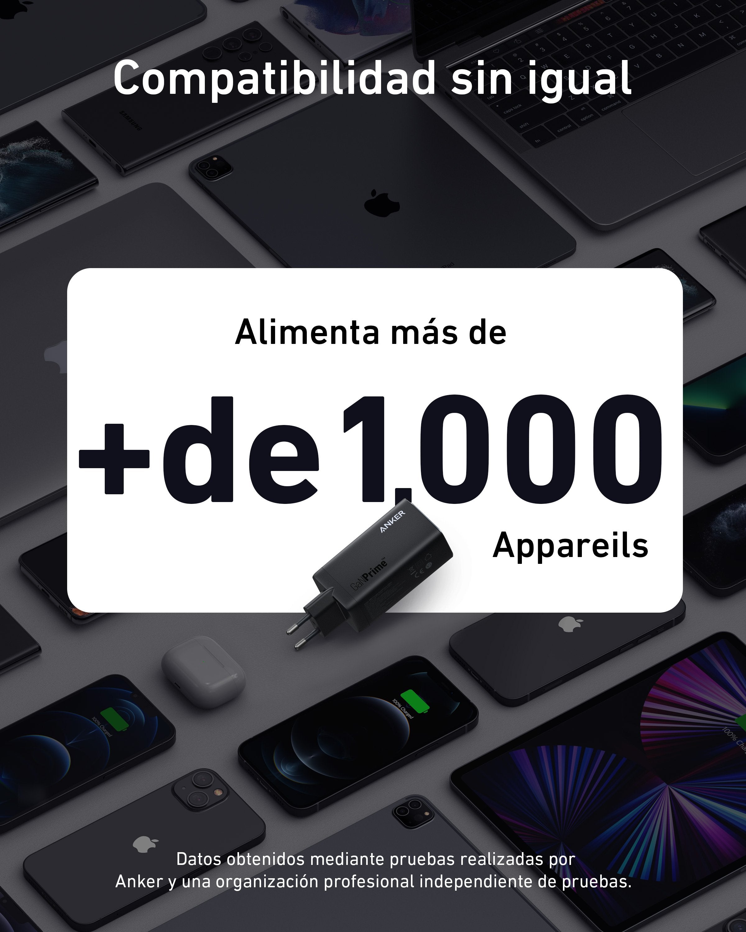 Cargador Pared Anker 737 Prime 120w 1a/2c Negro