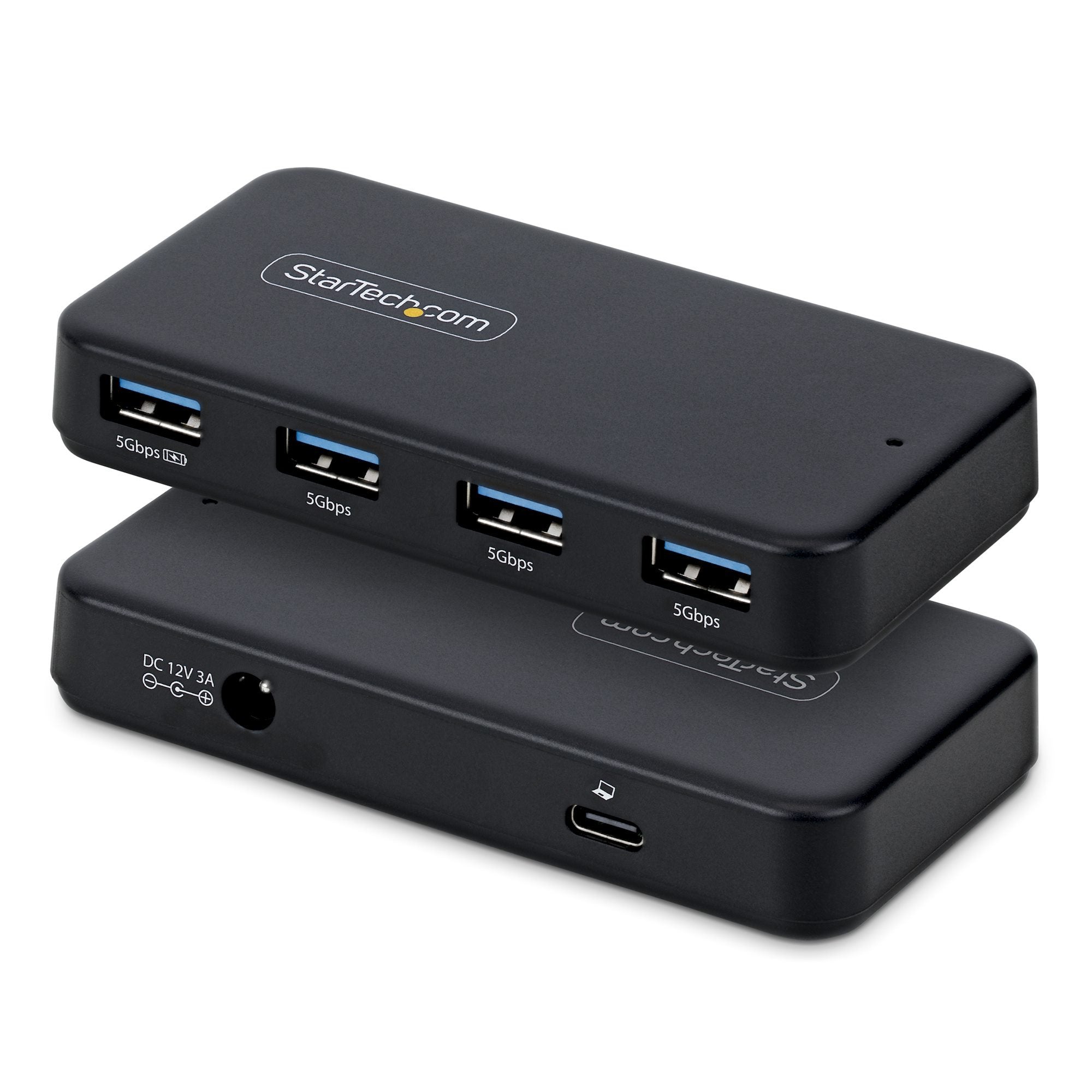Startech.Com 4-Port Usb-A Hub 5gbps Eigenstromversorgung 2-In-1 Usb-C & Usb-A Hostcable 1x Bc 1.2 Ladeport Inkl. 24w Netzadapter