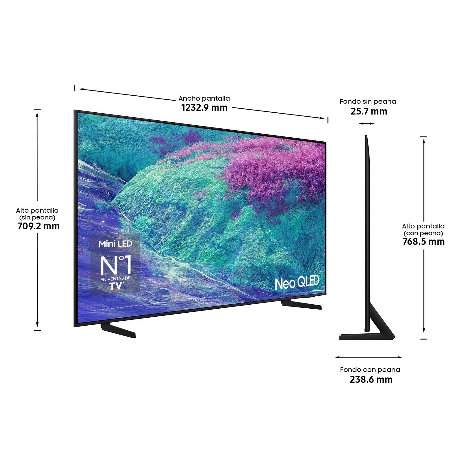 Televisor Samsung Tv 55" Neo Qled Qn1ef 4k Vision Ai Tv 2025