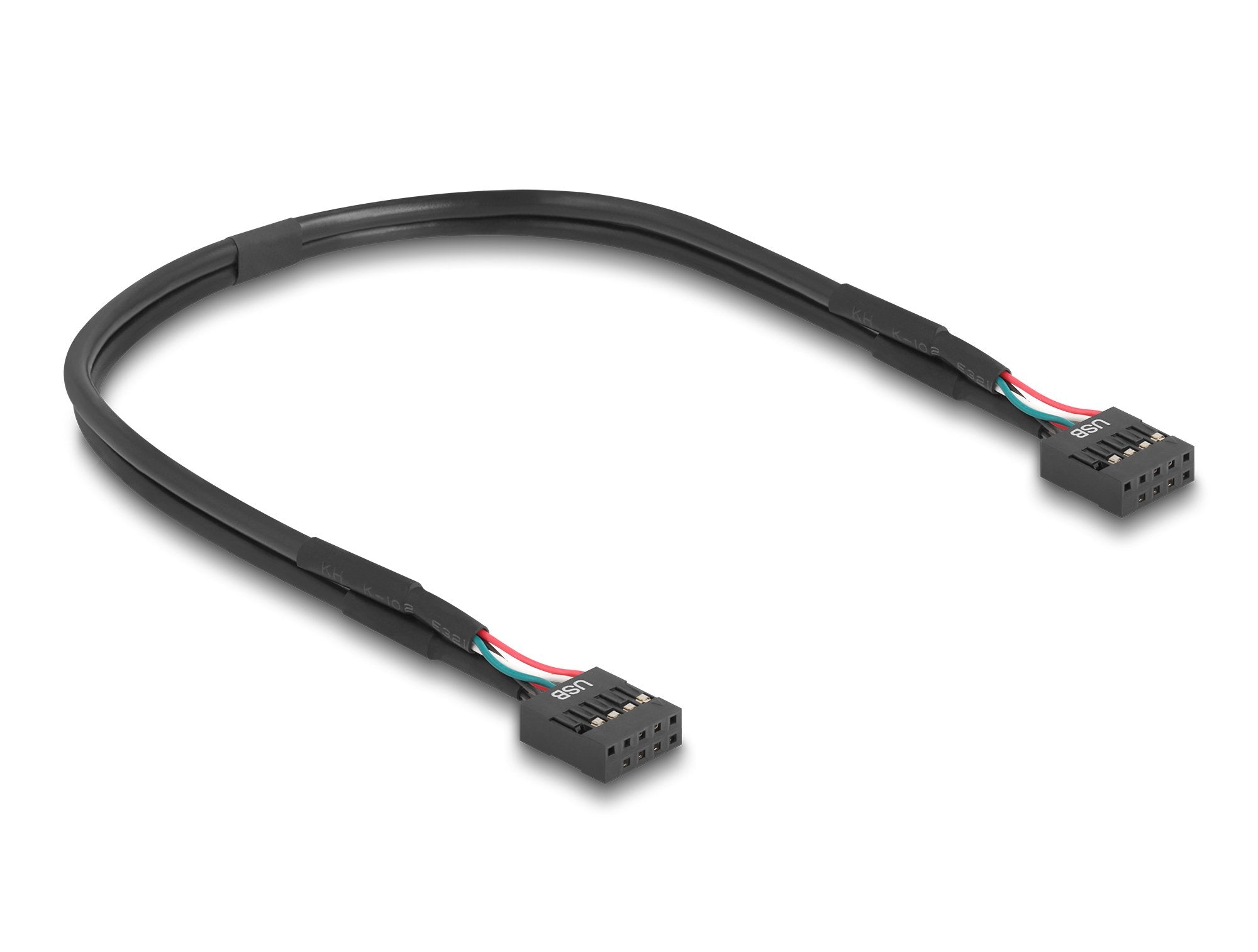 Delock Usb 2.0 Adapter Pfostenstecker Zu 2 X Intern Usb Type-E Key A Buchse Gewinkelt Magnetisch Mit Usb Pin Header Cable 30 Cm