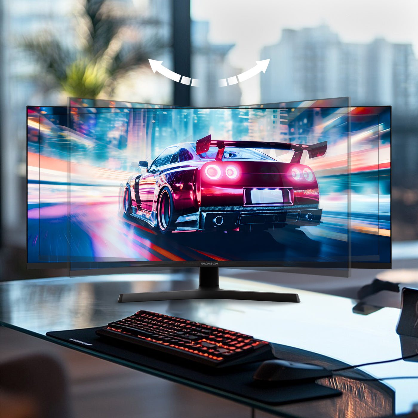 EAN 9120106662016 - Thomson M34QG7Y14C pantalla para PC 86,4 cm (34") 3440 x 1440 Pixeles UltraWide Quad HD LCD Negro imagen 11