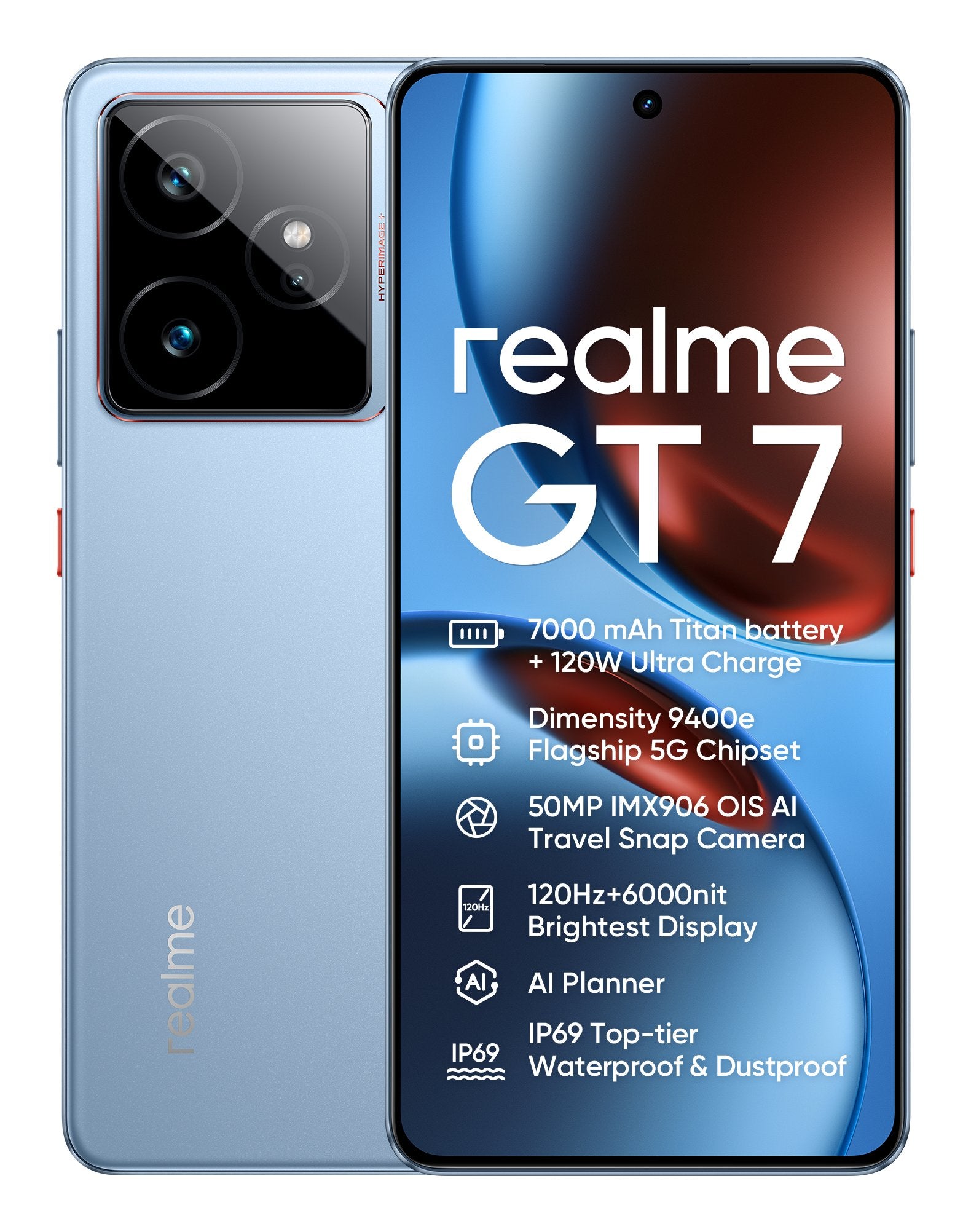 EAN 6941764466890 - realme GT 7 17,2 cm (6.78") SIM doble Android 15 5G USB Tipo C 12 GB 512 GB 7000 mAh Azul imagen 9