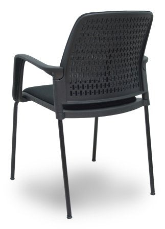 Piqueras Y Crespo Forol Pack 4 Sillas Opti519 Respaldo Malla Negra Asiento Tela Negra