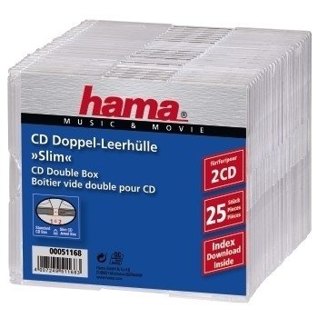 Funda Para Discos Para Cd 2 Discos Transparente 25 Estuches