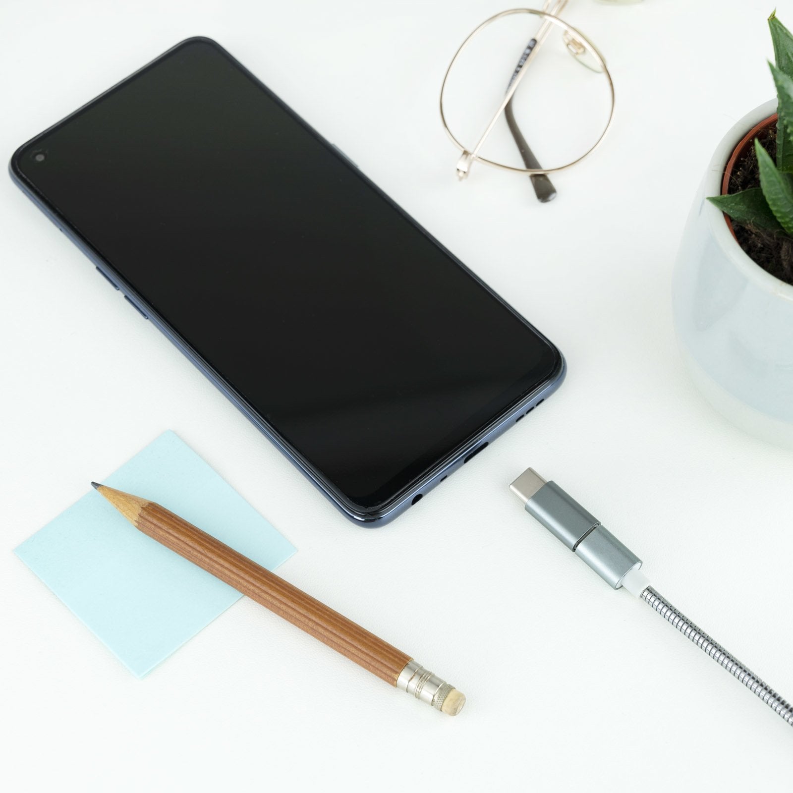 Adaptador Usb-C/M A Micro Usb/H, Aluminio Gris