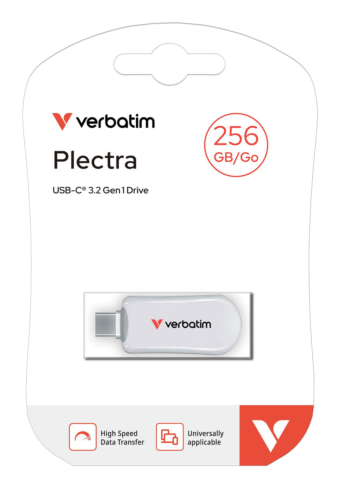 Verbatim Plectra White 256gb Usb-C Flash Drive 30230