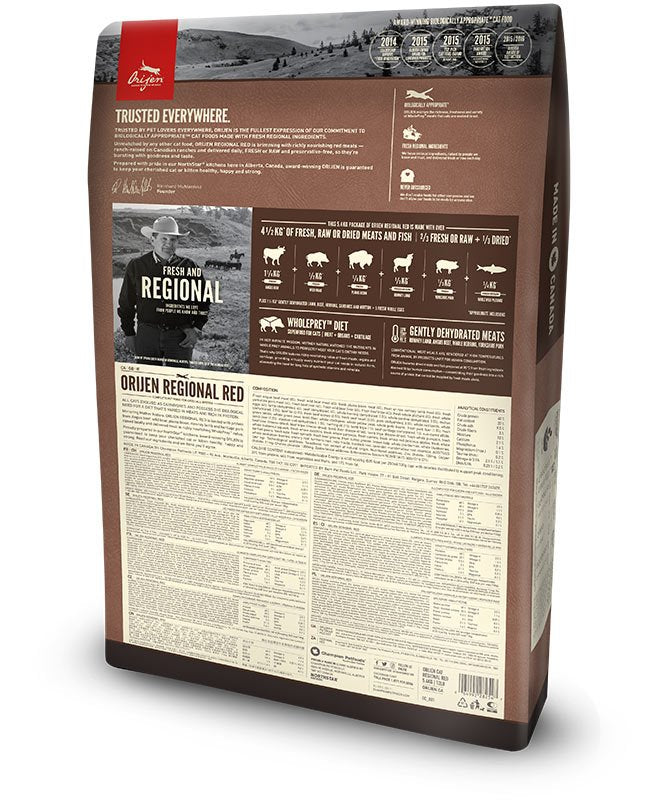Comida Seca Para Gatos Orijen Regional Red Cat 5,4kg