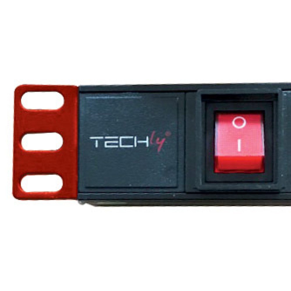 EAN 8051128100488 - Techly I-CASE STRIP-81UD unidad de distribución de energía (PDU) 8 salidas AC 1U Negro, Rojo imagen 3