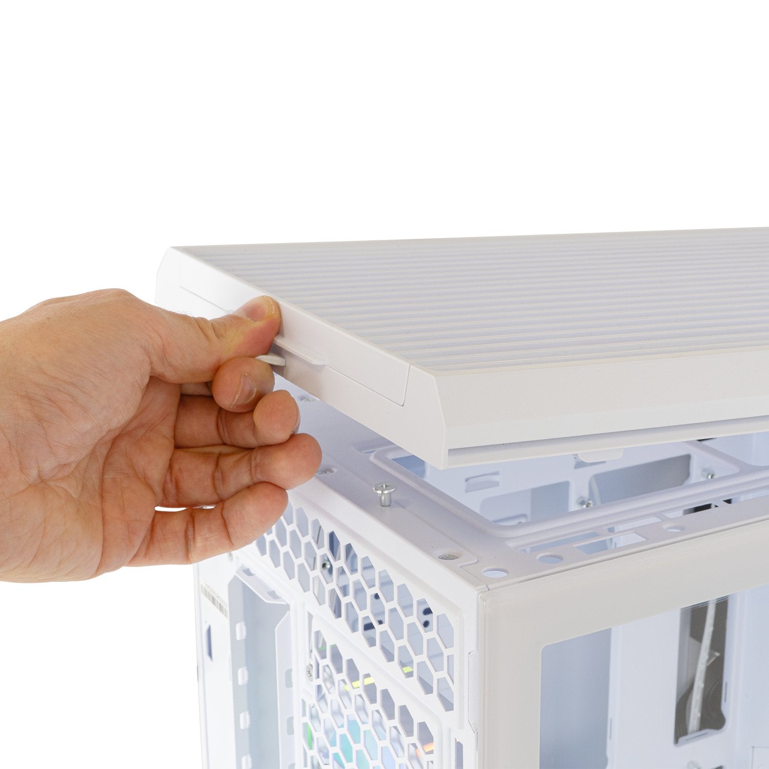Caja Gaming Semitorre Nox Hummer Anvil Blanca