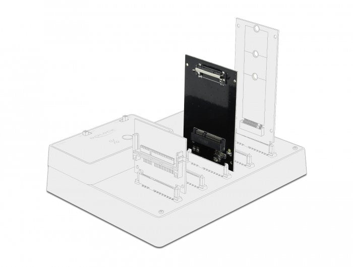 Delock Sata 22 Pin Male To Msata Slot Tarjeta Y Adaptador De Interfaz Interno Sata, Msata, 51 Mm, 80 Mm, 5 Mm, Caja