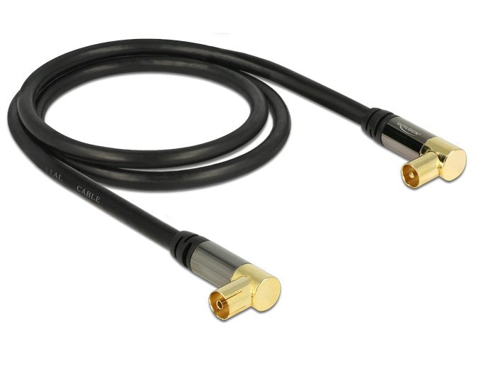 Delock 88781 Cable Coaxial 1 M Iec Rg-6/U Negro