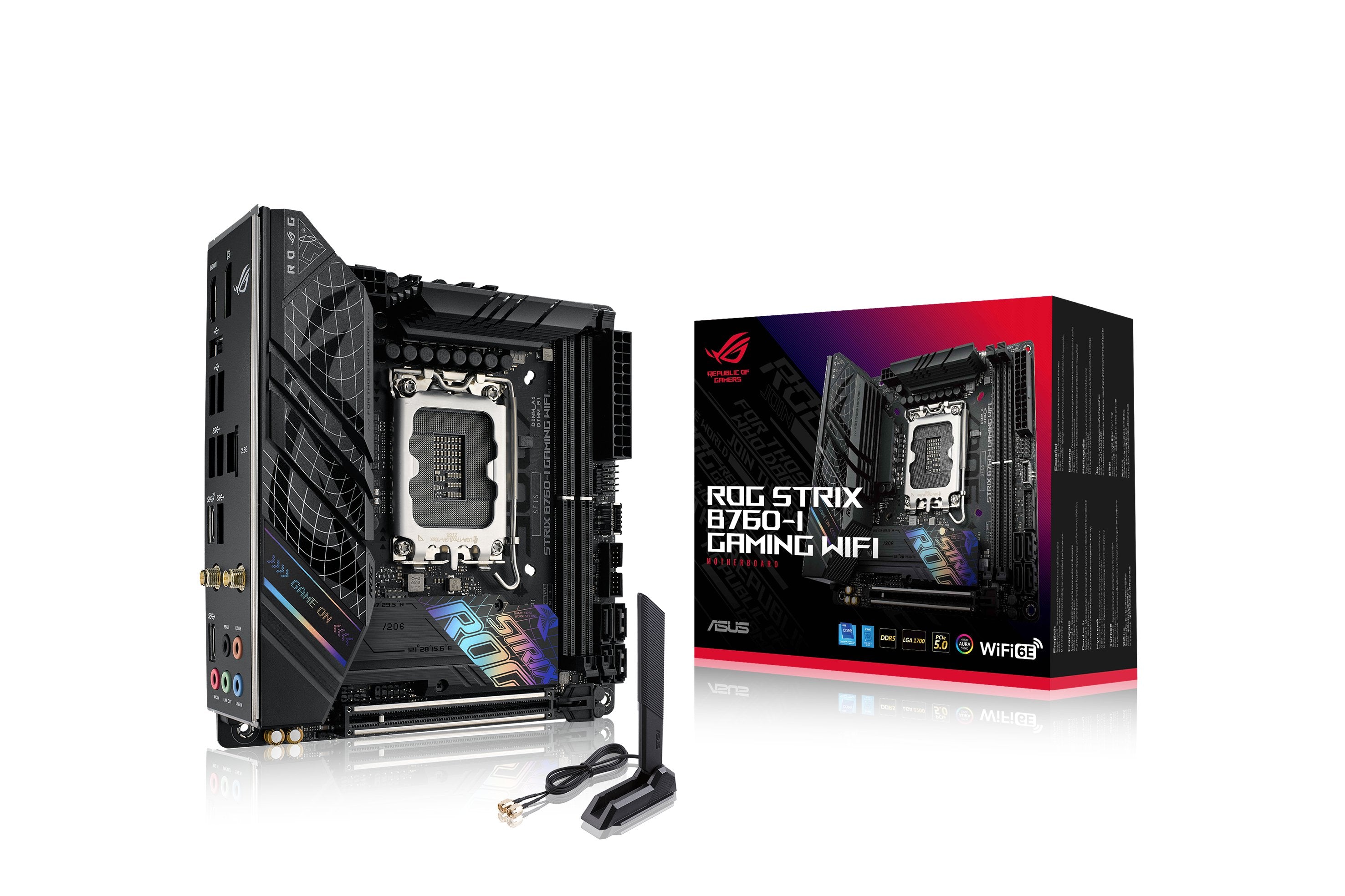 EAN 4711081997658 - ASUS ROG STRIX B760-I GAMING WIFI Intel B760 LGA 1700 mini ITX imagen 1