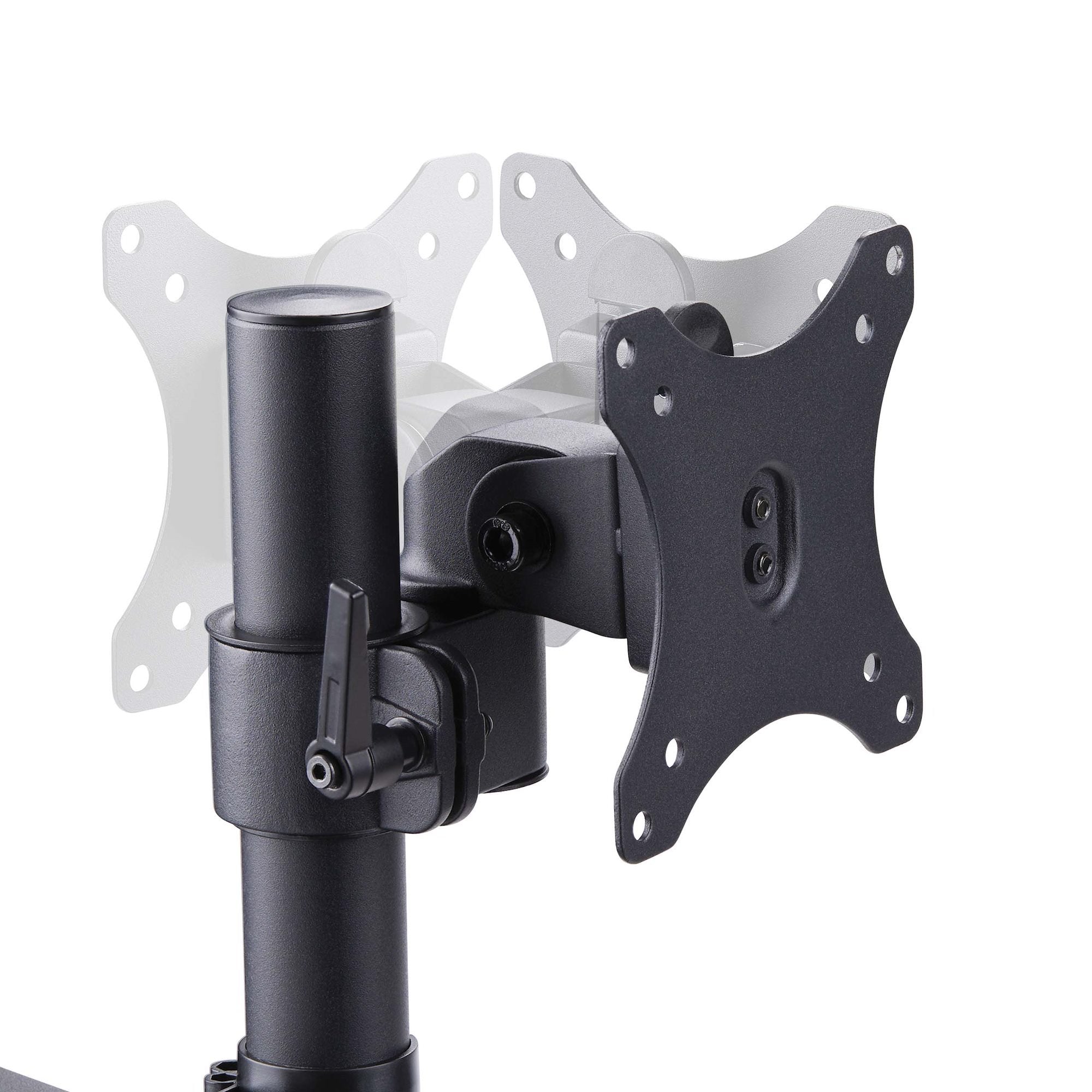 Startech.Com Triple Monitor Desk Mount For Up To Three 27in Screens, Vesa 75x75/100x100, Tool-Less Arm Adjustments, C-Cl
