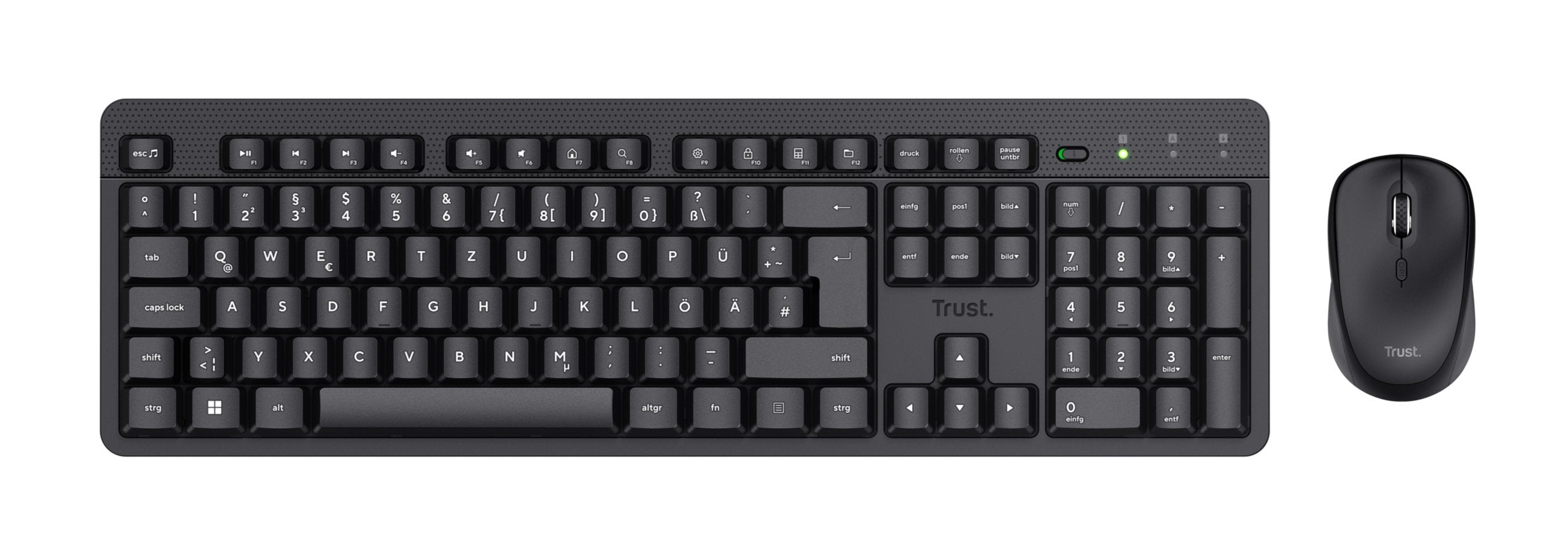 Trust Tkm-360 - Tastatur-Und-Raton-Set - De Schwarz (B2b Brown Box")