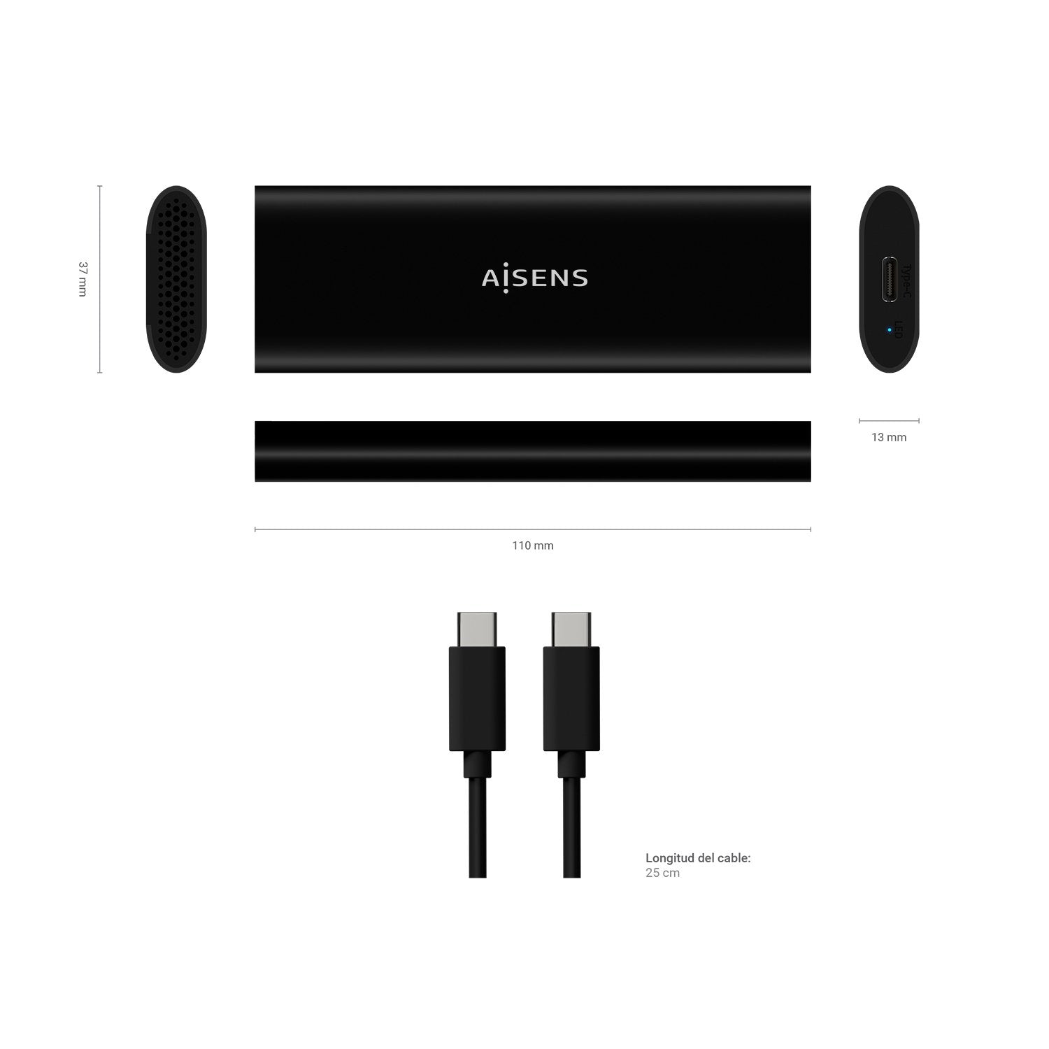EAN 8436574706277 - AISENS ASM2-014B caja para disco duro externo Caja externa para unidad de estado sólido (SSD) imagen 5