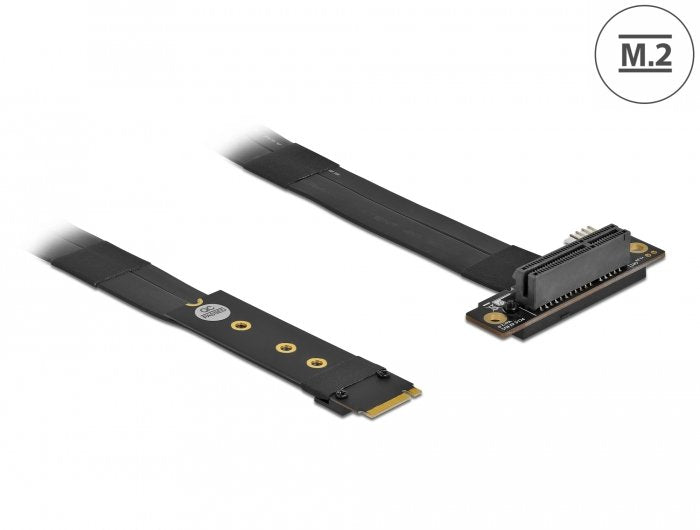 Delock 64132 Adaptador M.2 Clave M A Pcie X4 Nvme En Ángulo Con Cable De 20 Cm