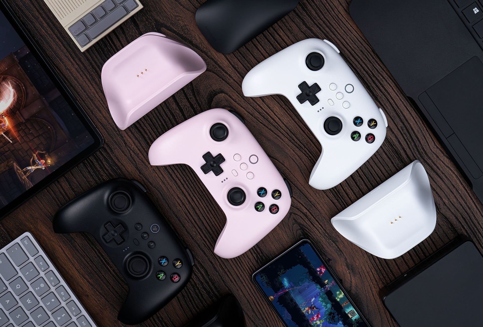 EAN 6922621502470 - 8Bitdo RET00315 mando y volante Blanco Bluetooth Palanca de mando Digital Android, PC imagen 11