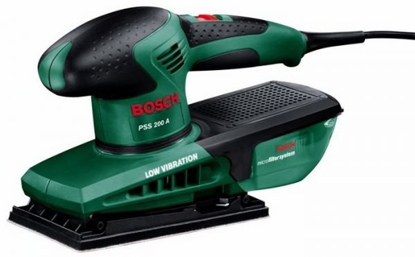 Lijadora Orbital Bosch Pss 200 A (Verde/Negro, 200 Vatios, En Estuche) 200 A 0603340000