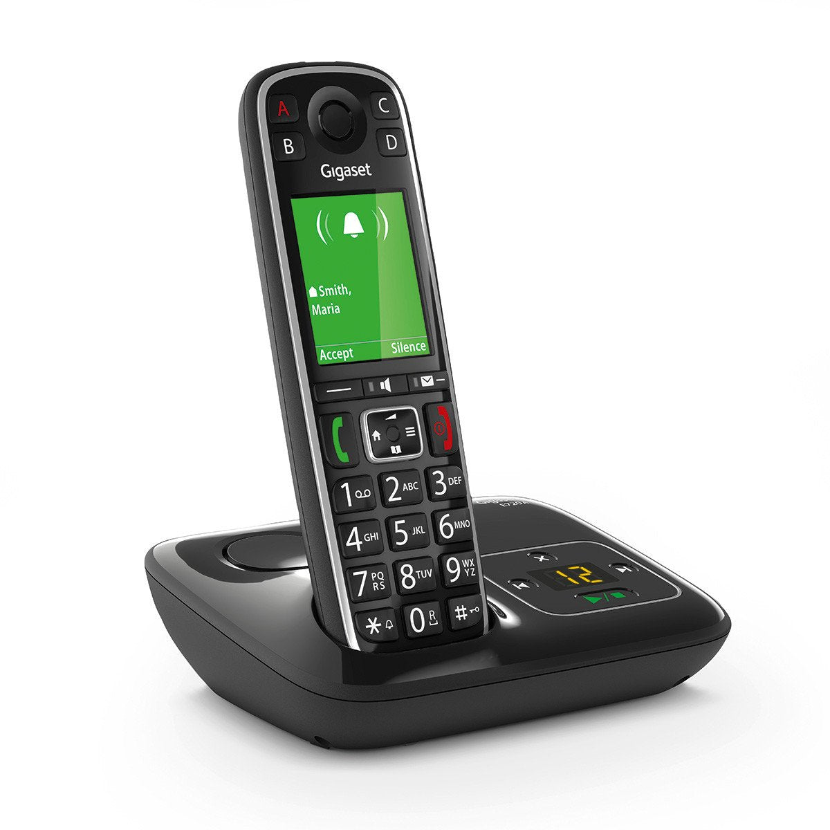 Teléfono Gigaset E720a Dect/Analógico Identificador De Llamadas Negro