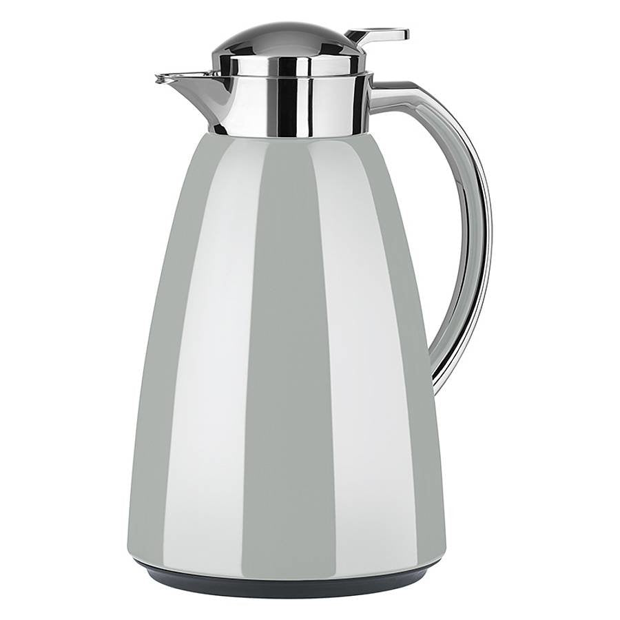 Emsa Campo Isolierkanne, 1 Liter (Gris Claro/Edelstahl, Quick Tip Verschluss) F4130100