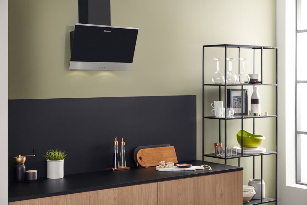 Bauknecht Rbhvp 63 Lm K, Hood Extractor Negro/Acero Inoxidable, 60 Cm Rbhvp 63 Lm K