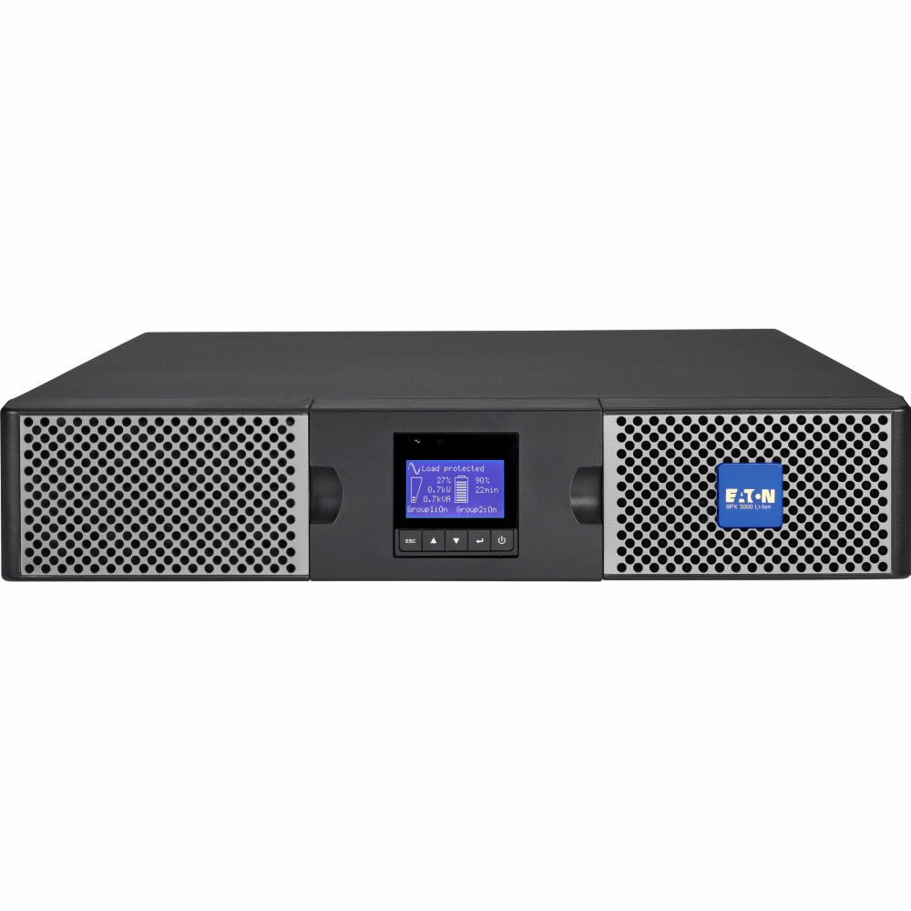 Eaton 9px 3000i Rt2u - Usv (In Rack Montable/Externo) - Corriente Alterna 200/208/220/230/240 V - 3000 Watt - 3000 Va - 1-Fásico - Rs-232, Usb - Conexiones De Salida: 10 - Pfc - 2u - 48.3 Cm (19") -
