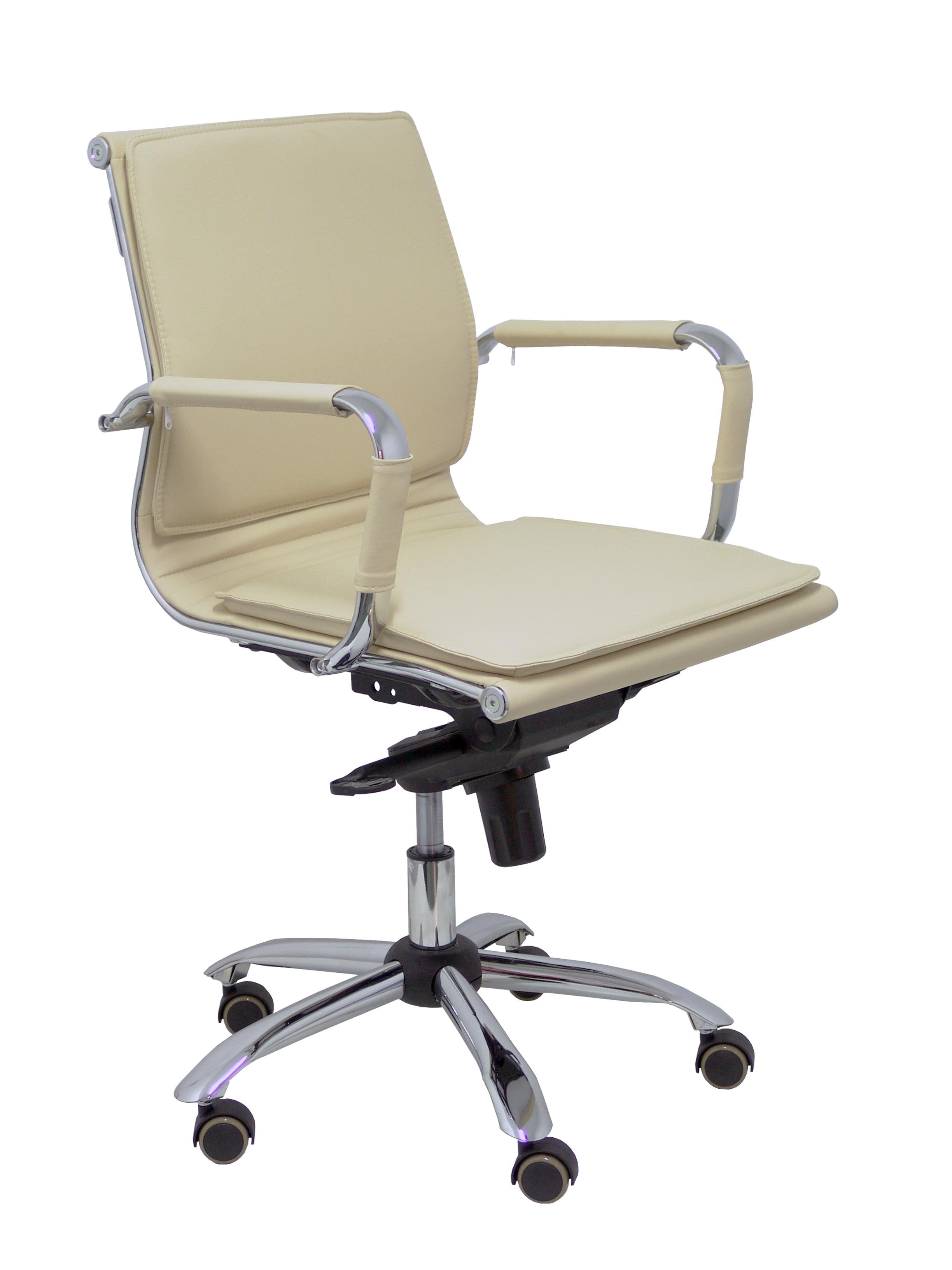 Sillón Yeste Confidente Giratorio Similpiel Crema