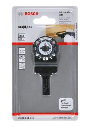 Hoja De Sierra De Inmersión Bosch Professional Aiz 10 Ab Madera + Metal Bim, Ancho 10 Mm 2608661641