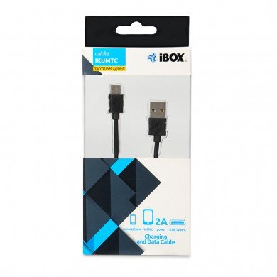 I-Box Cable Usb Type-C 2a A Usb-A 1m Negro