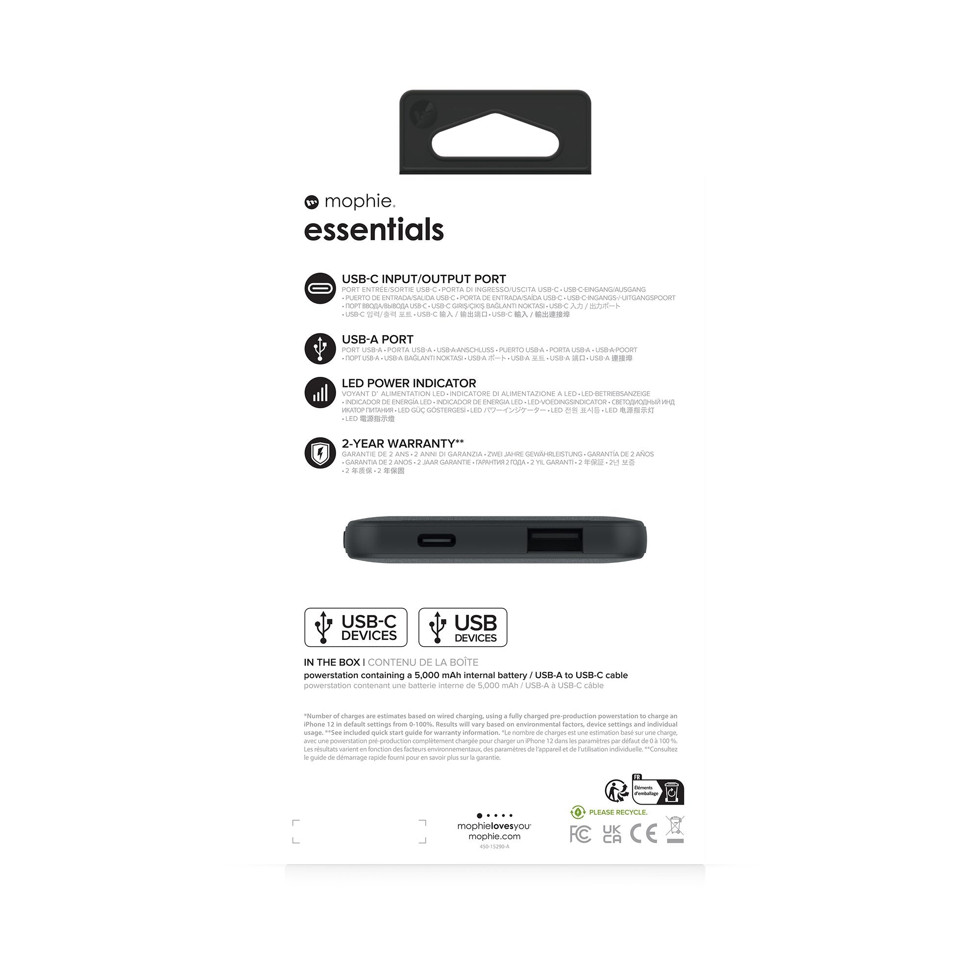EAN 0840056185647 - mophie essentials powerstation 5K 5000 mAh Negro imagen 6