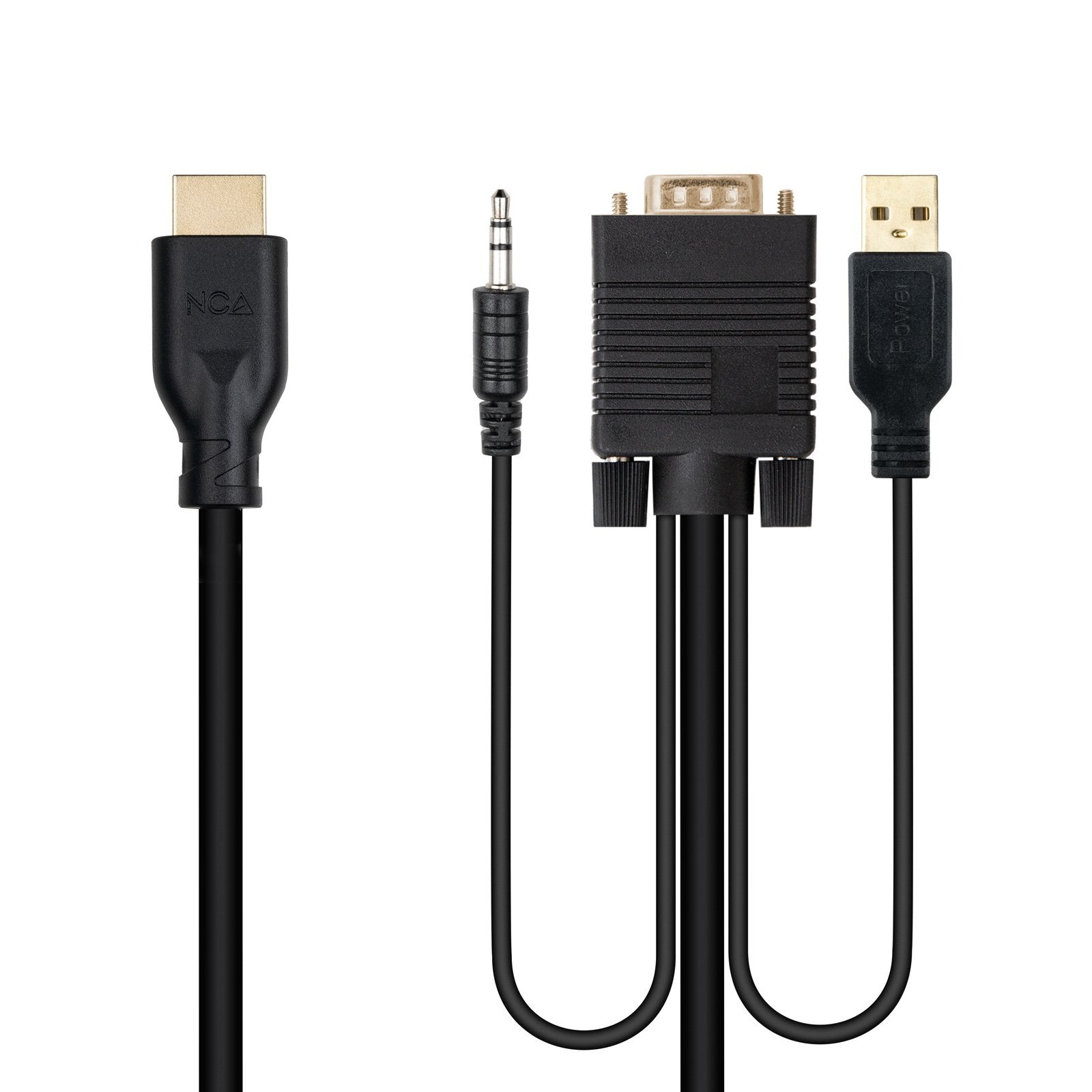 EAN 8433281016378 - Nanocable 10.15.4612 adaptador de cable de vídeo 1,8 m VGA (D-Sub) + 3.5mm + USB Type-A imagen 2