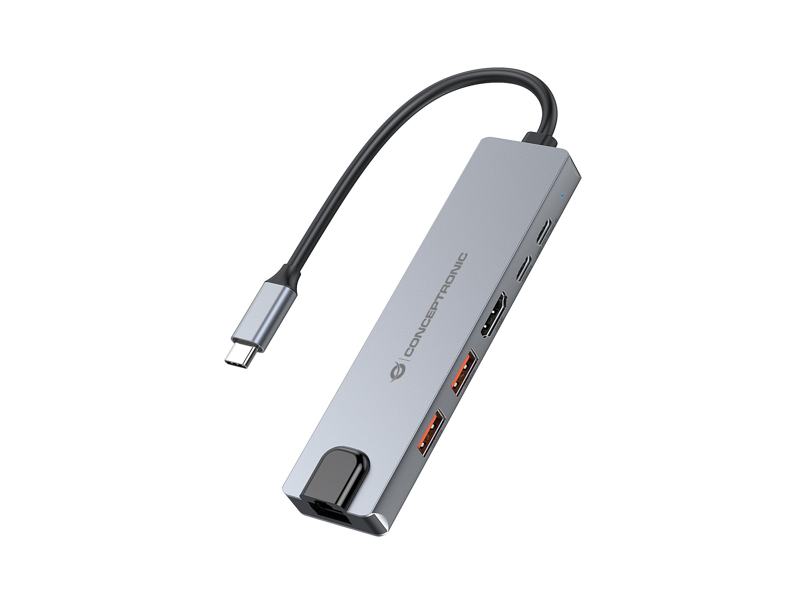 Docking Usb-C 6-In-1 Conceptronic 1xhdmi 4k 2xusb-A 3.1 1xusb-C 2xusb-C Pd140w 1xrj45 Giga