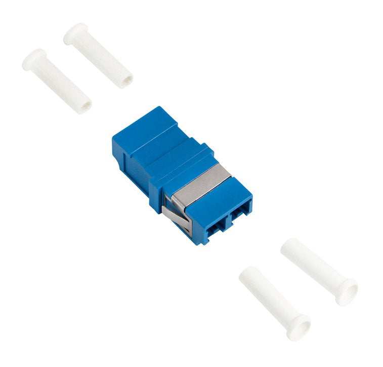 Fiber Adapter Lc Duplex, 12 Pieces, Without Flange, Azul