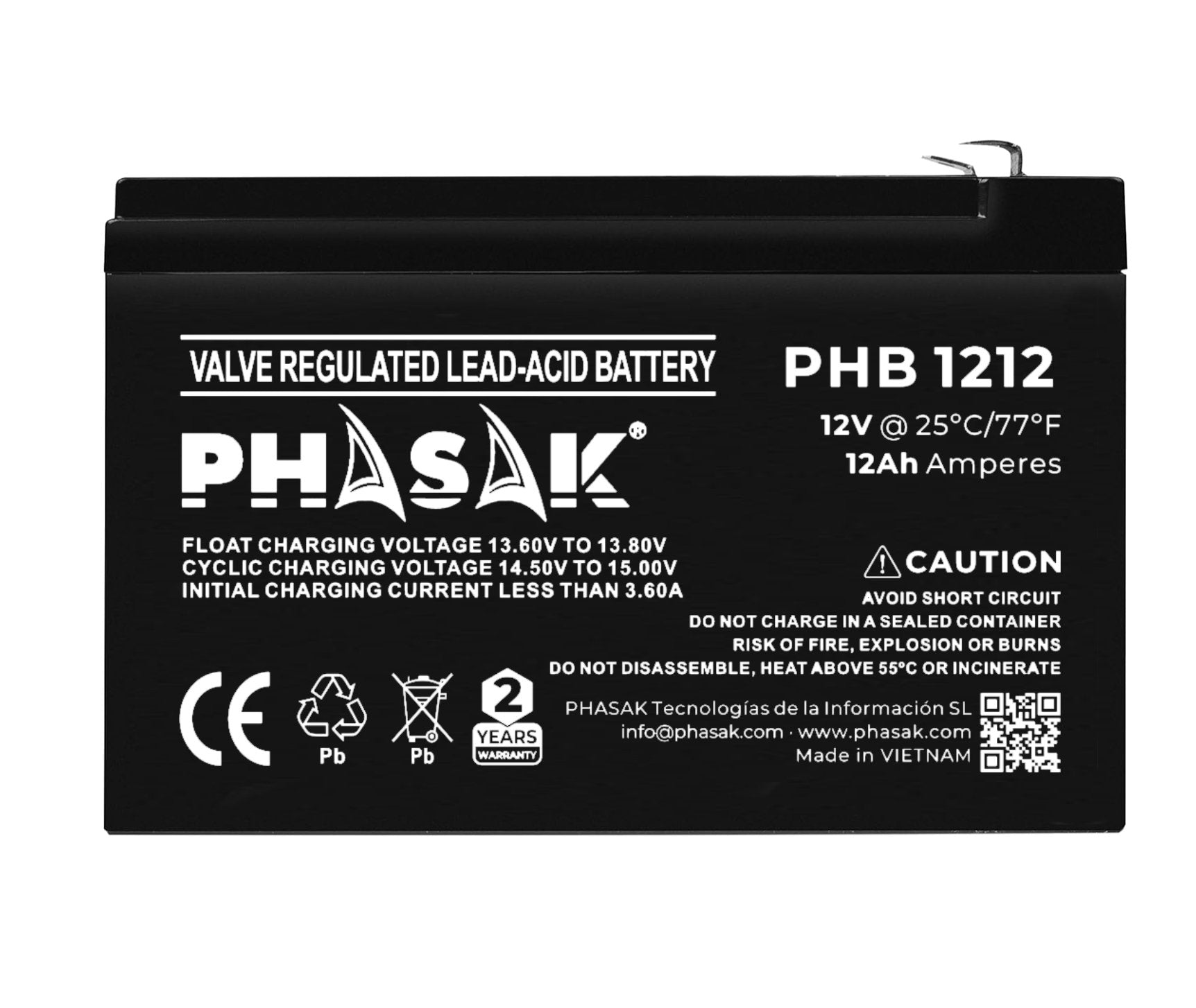EAN 5605922050949 - Phasak PHB 1212 batería para sistema ups Sealed Lead Acid (VRLA) imagen 3