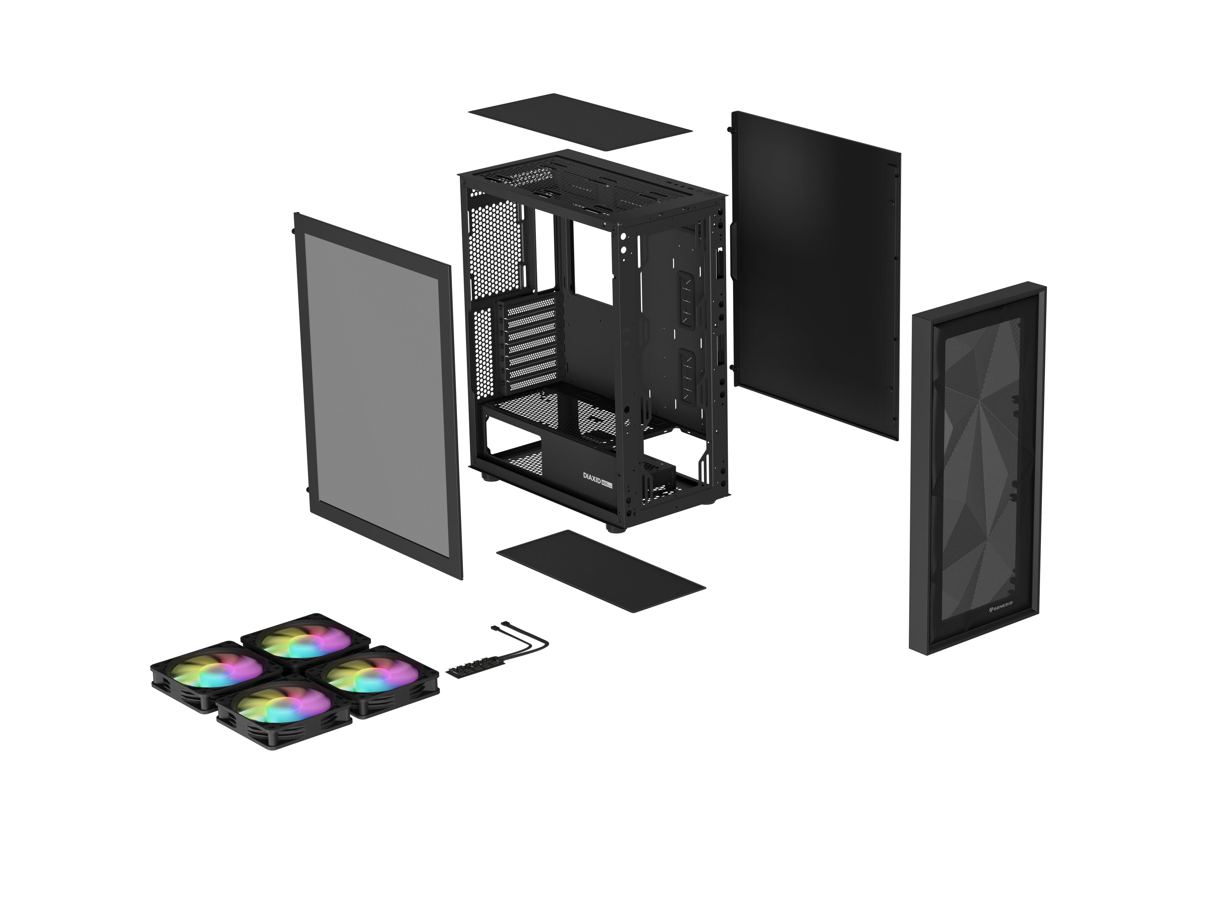 EAN 5901969444537 - GENESIS Diaxid 605 ARGB Midi Tower Negro imagen 24