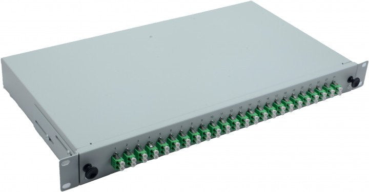 Helos Lwl 19" Spleissbox 24 X Lc/Apc Duplex Os2, Spleissfertig, Gris