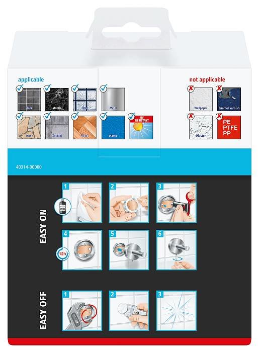 EAN 4042448448309 - TESA Smooz Montado en pared Plata imagen 3