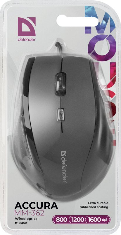 EAN 4714033523622 - Defender ACCURA MM-362 ratón Oficina mano derecha USB tipo A Óptico 1600 DPI imagen 2